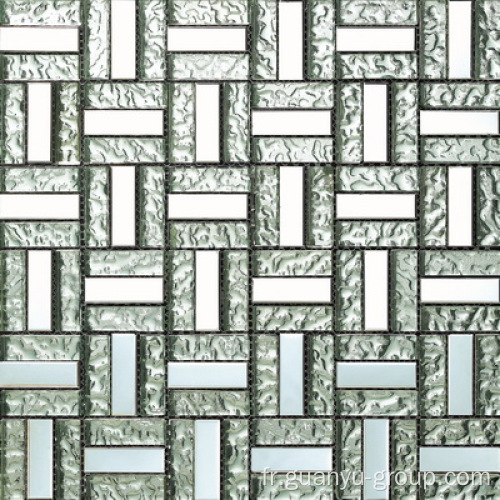 Mosaïque de verre d&#39;aluminium de couleur d&#39;argent